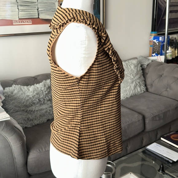 Maeve striped Johnny collar tank top - Picture 3 of 4